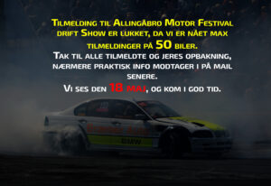 Tilmelding til Drifting lukket